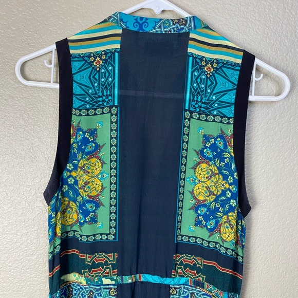 Hemant & Nandita 100% Silk Sequin Embellishments Boho Maxi Dress - Picture 10 of 14